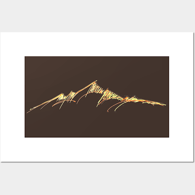 autumn mountain signature Wall Art by pholange